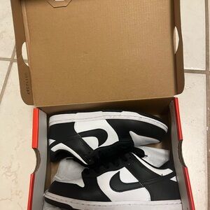 Nike Dunk Low (Panda) Kids Black and White Sneakers